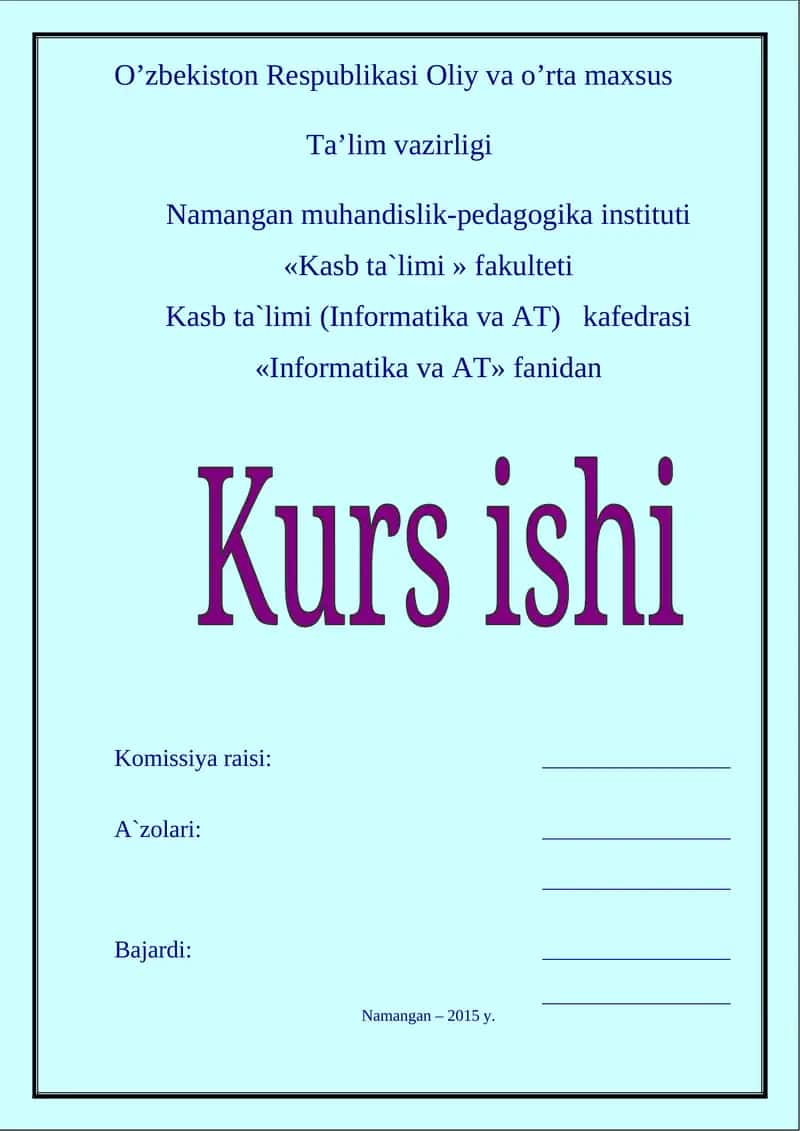 Kompyuter texnologiyalari mavzusida web sahifa yaratish 1
