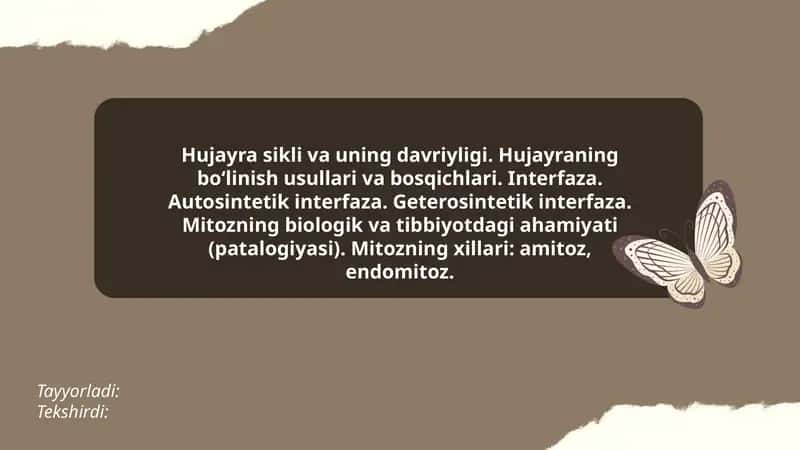 hujayra sikli va uning davomiyligi 1