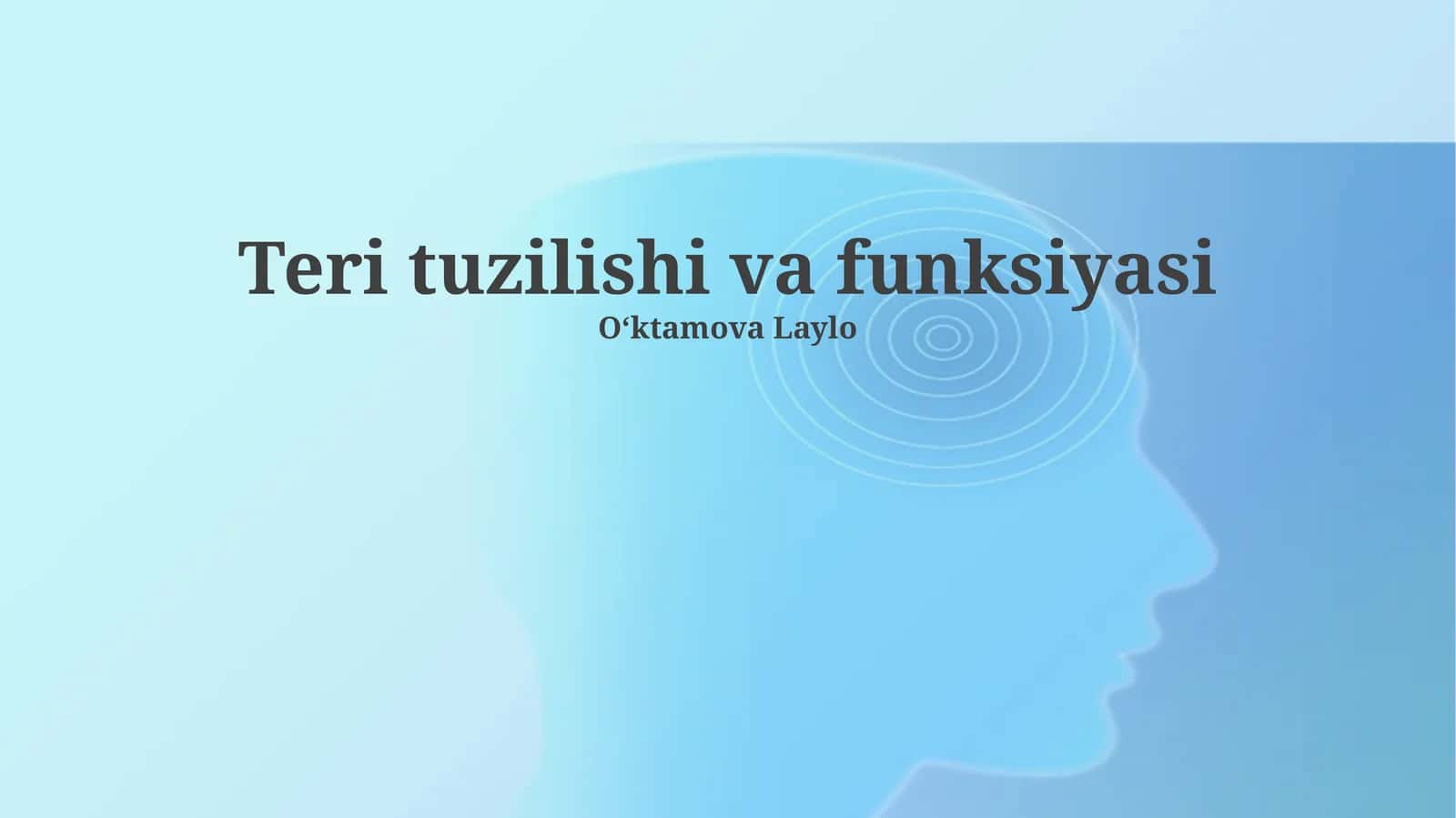 Teri tuzilishi va funksiyasi 1