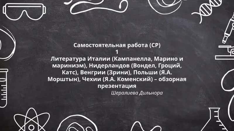 Литература Италии, Нидерландов, Венгрии, Польши, Чехии – обзорная презентация 1