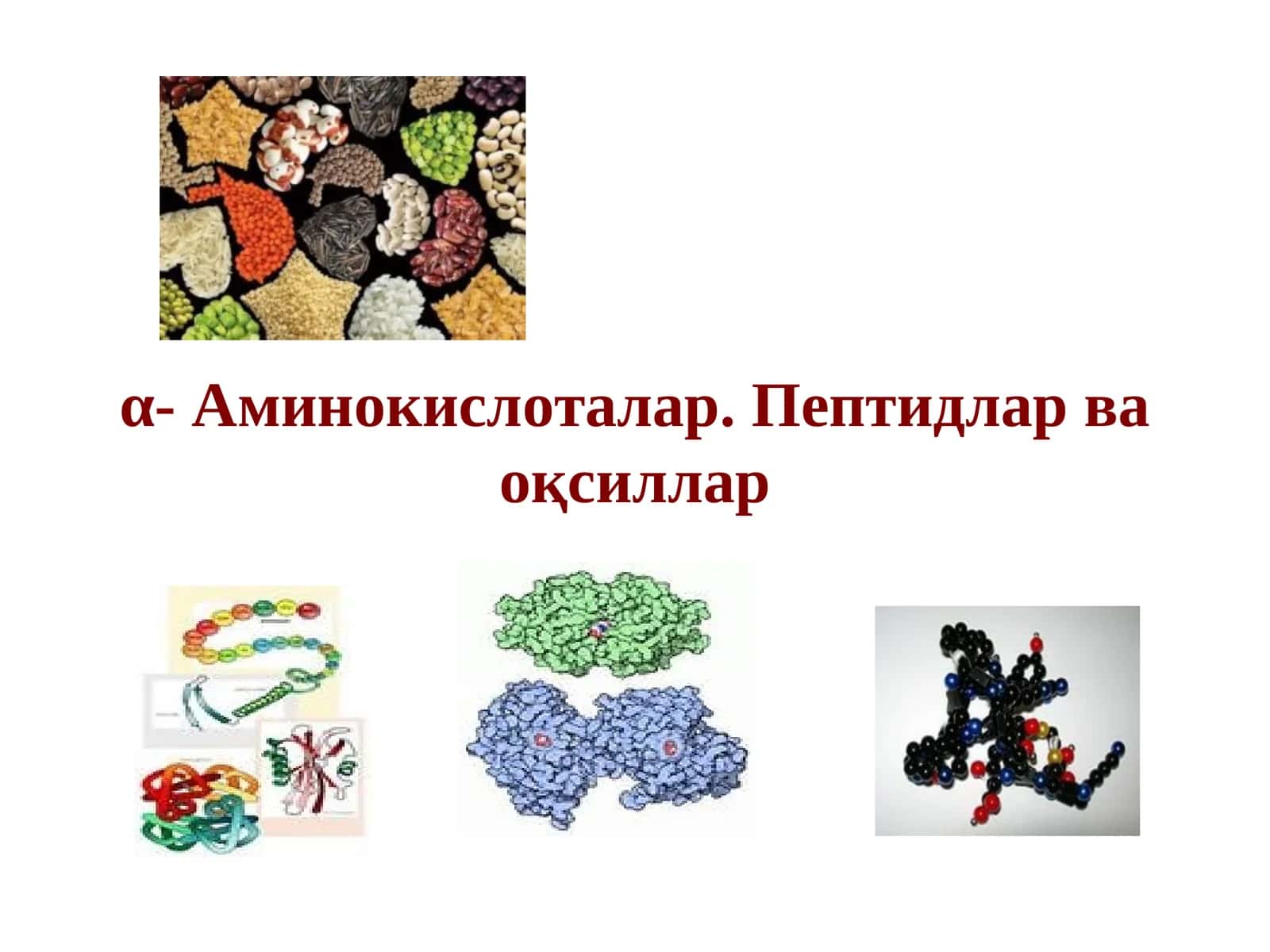 α- Аминокислоталар. Пептидлар ва оқсиллар 1