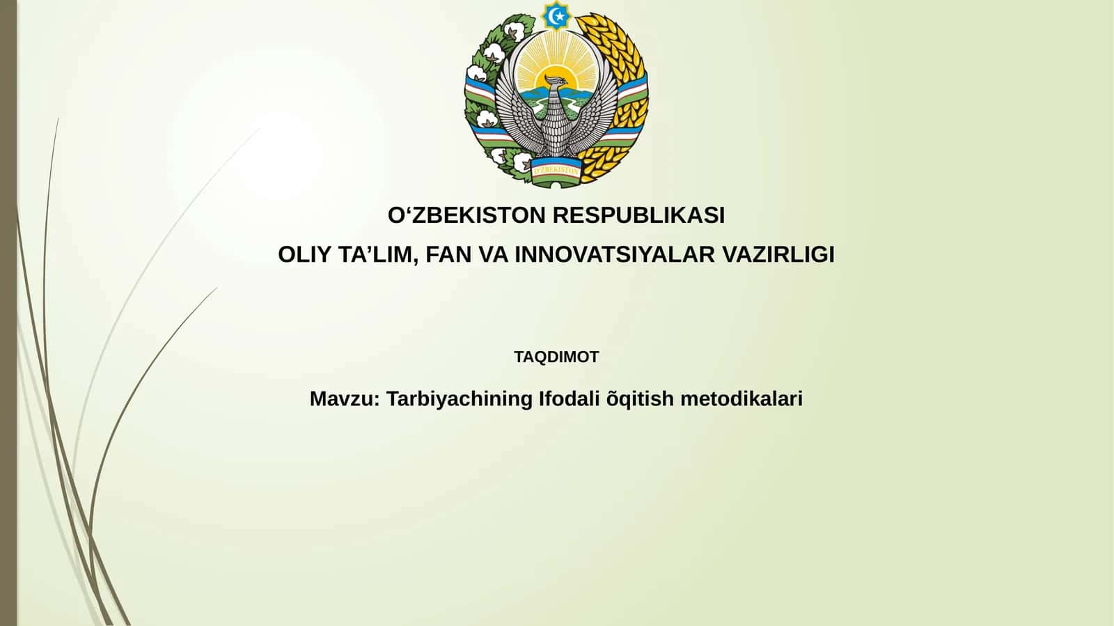Tarbiyachining Ifodali O'qitish Metodikasi 1