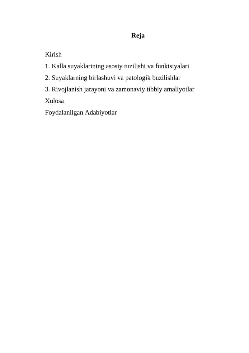 Suyaklar tuzilishi va funktsiyalari 1