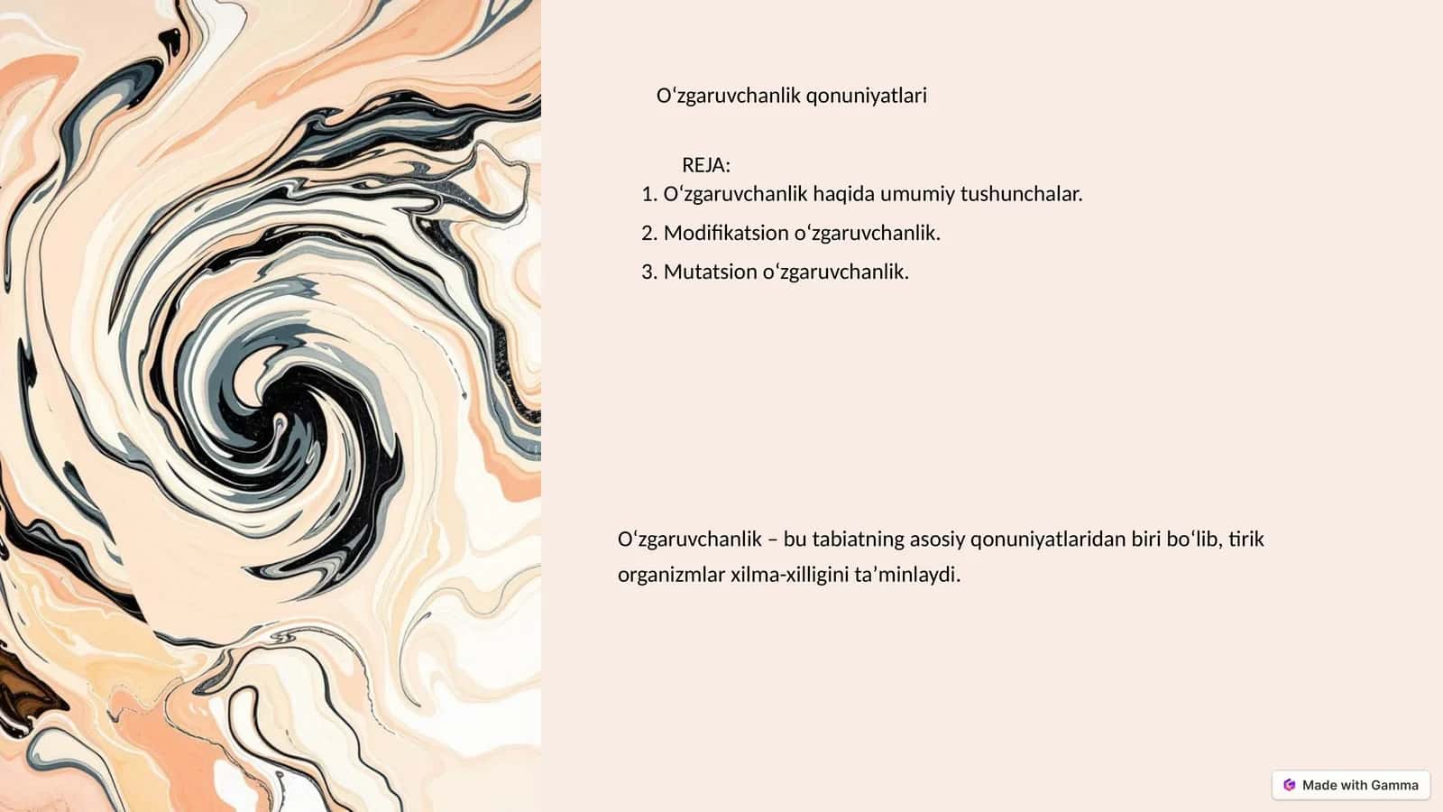 Oʻzgaruvchanlik qonuniyatlari 1