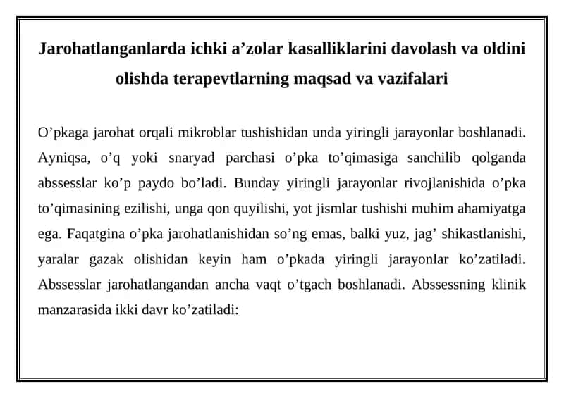 Ichki a'zolar kasalliklarini davolash va oldini olish 1
