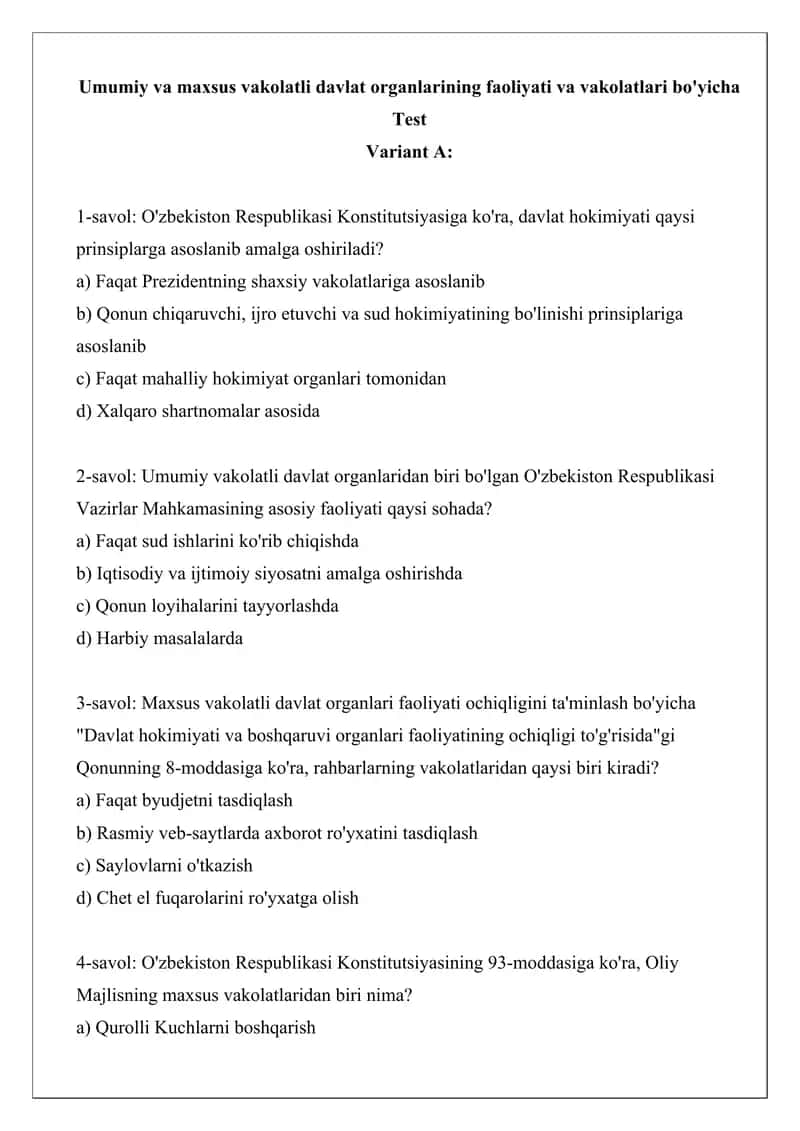 Davlat hokimiyati va boshqaruvi organlari faoliyatining ochiqligi 1