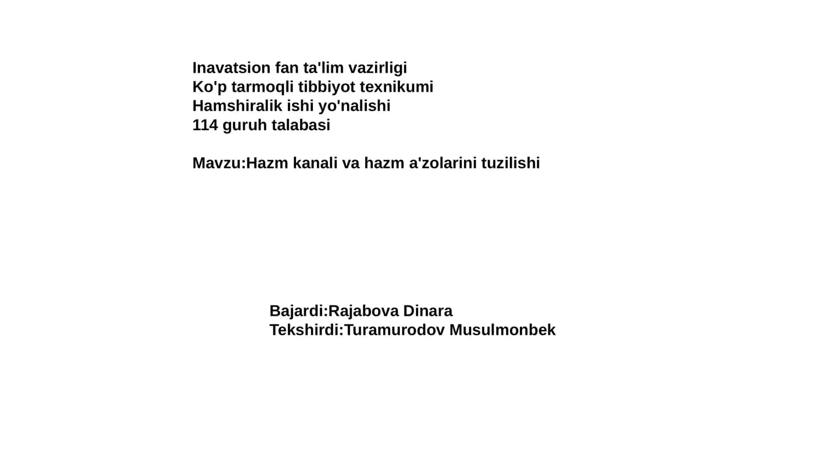 Ko'p tarmoqli tibbiyot texnikumi 1