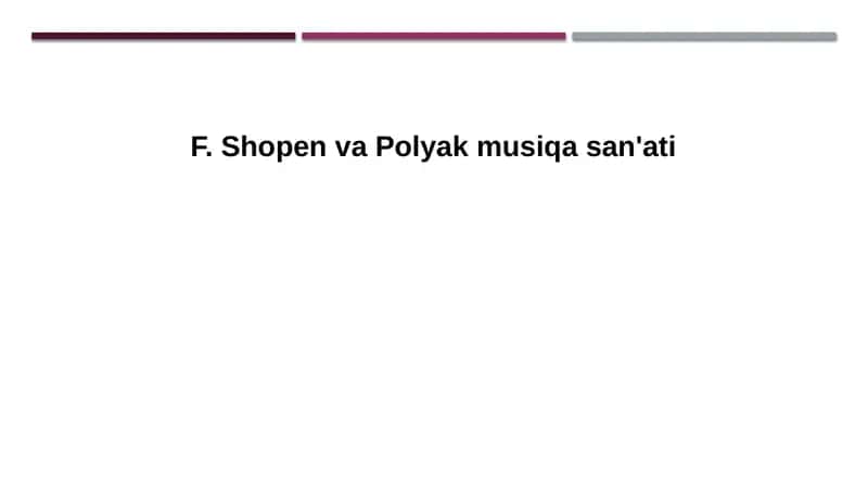 F.ShopenvaPolyakmusiqasan'ati 1