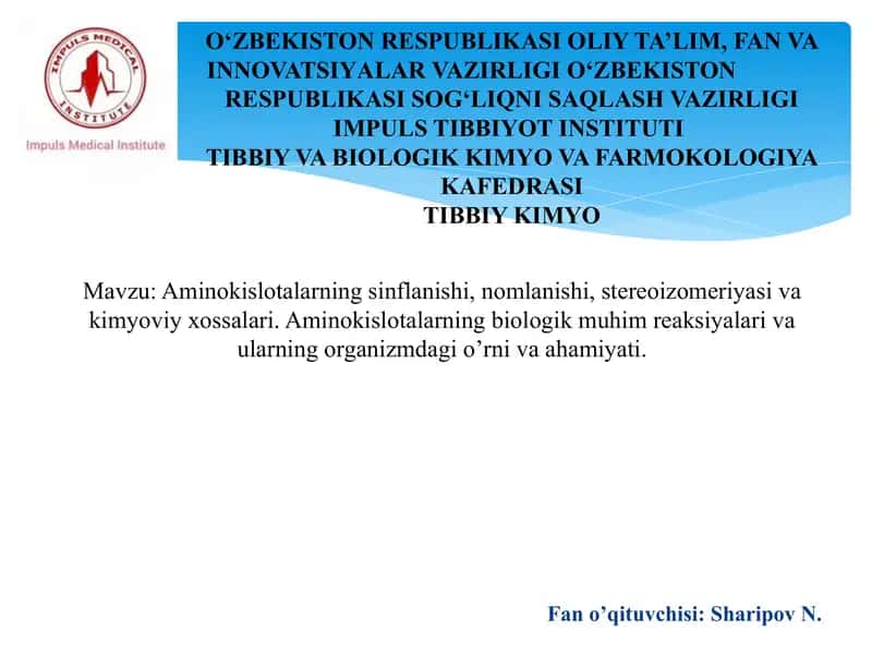 Aminokislotalar 1