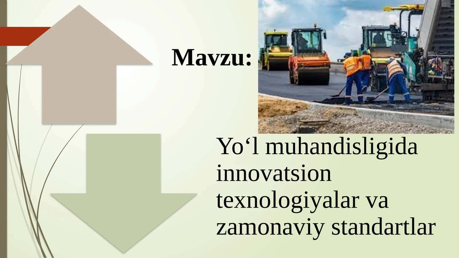 Yo‘l muhandisligida innovatsion texnologiyalar va zamonaviy standartlar 1