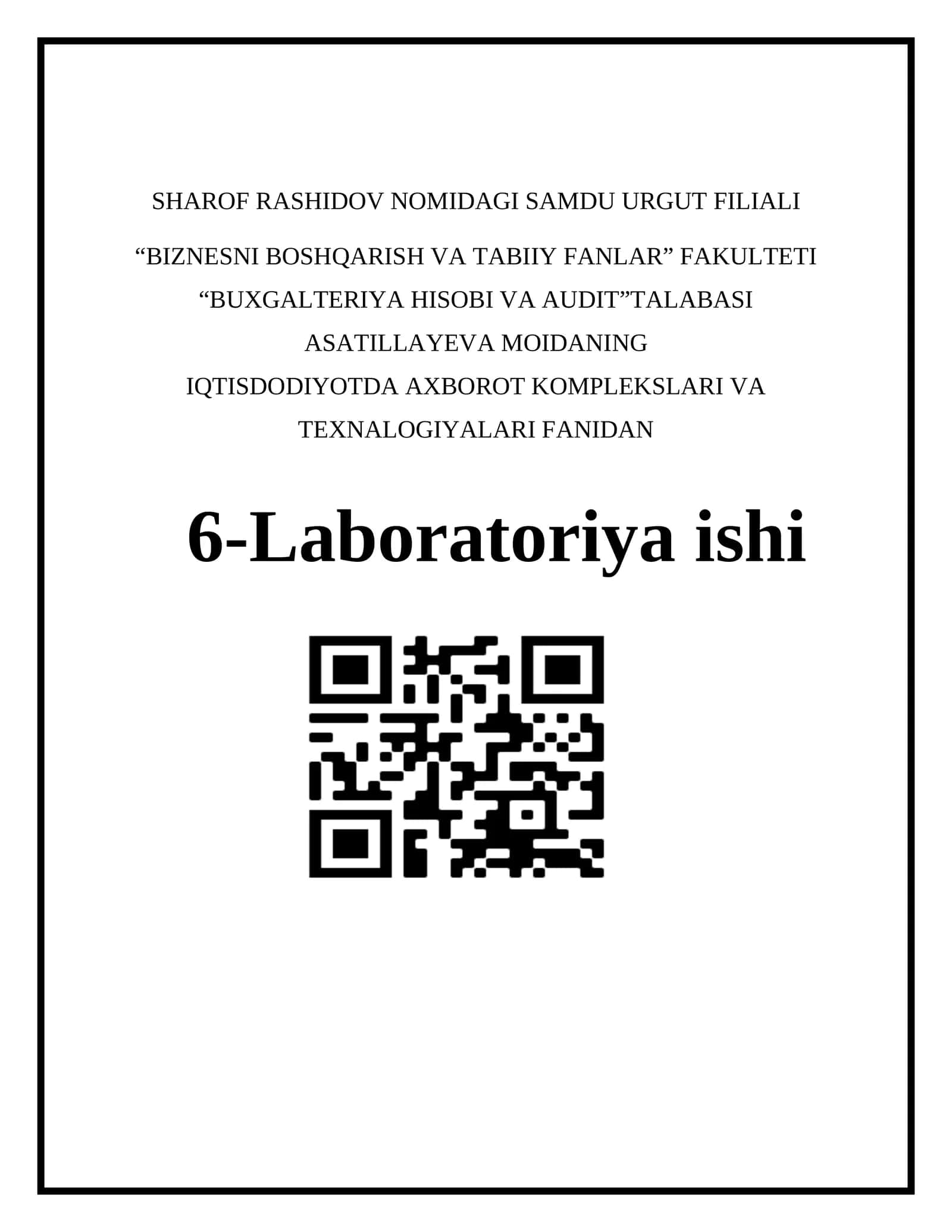 MS Accessda sohaga oid ma’lumotlar bazasini yaratish 1