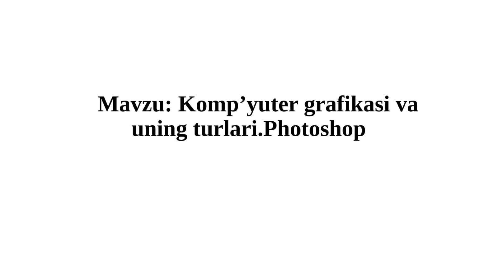 Photoshop 1
