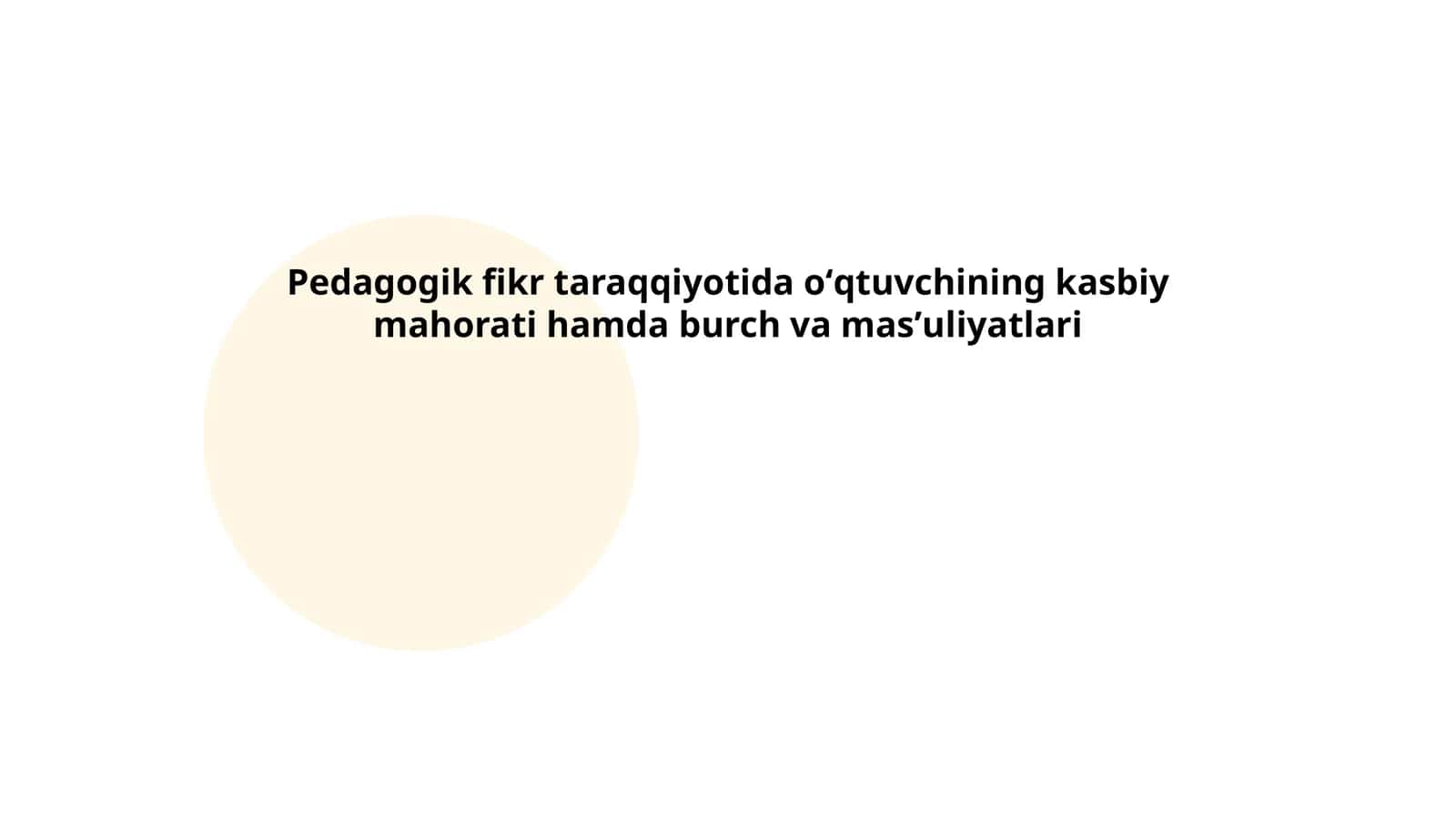 Oʻqituvchi pedagogik fikr taraqqiyotida 1