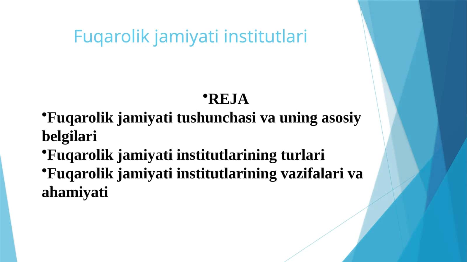 Fuqarolik jamiyati institutlari 1