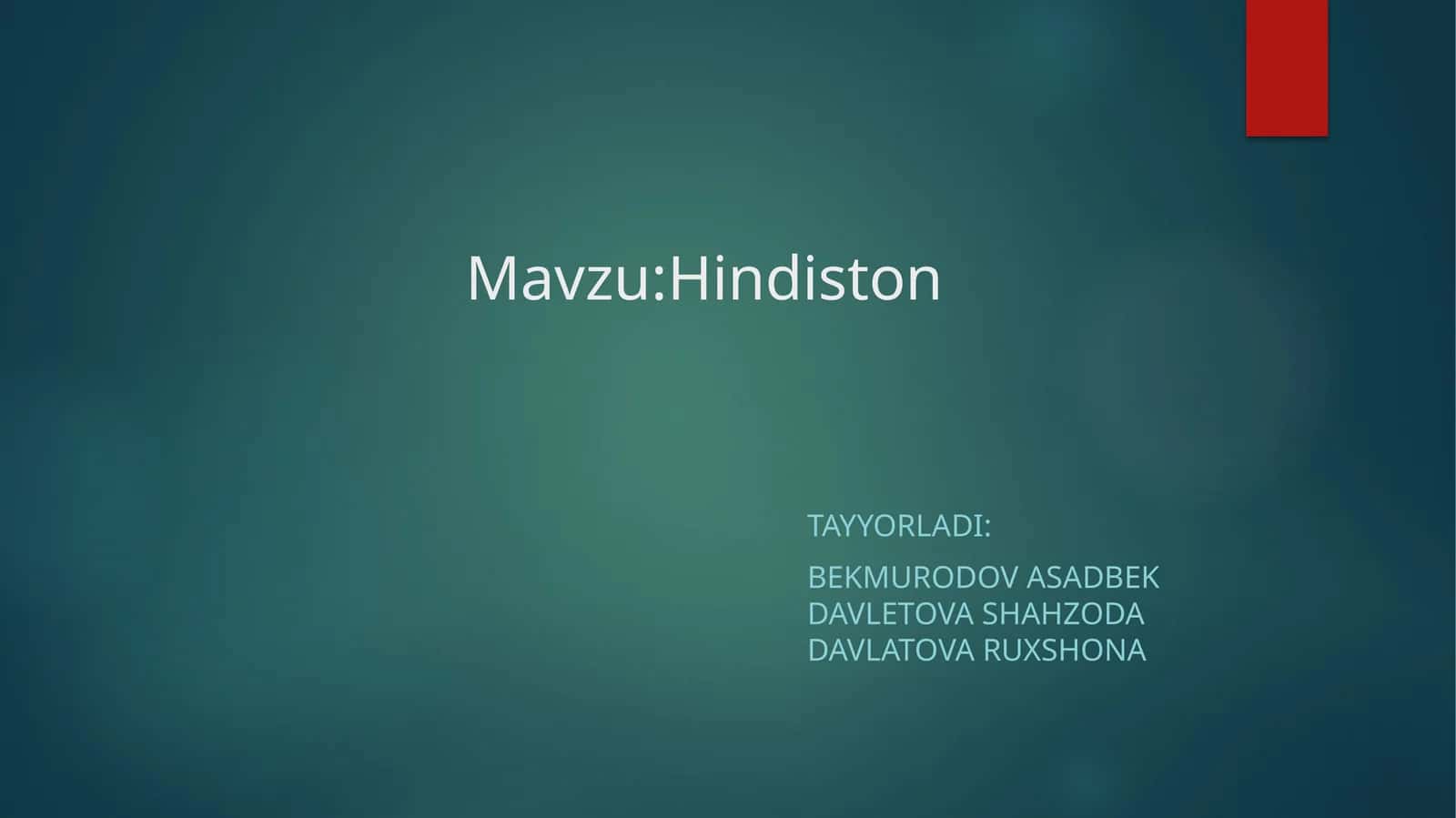 Hindiston 1