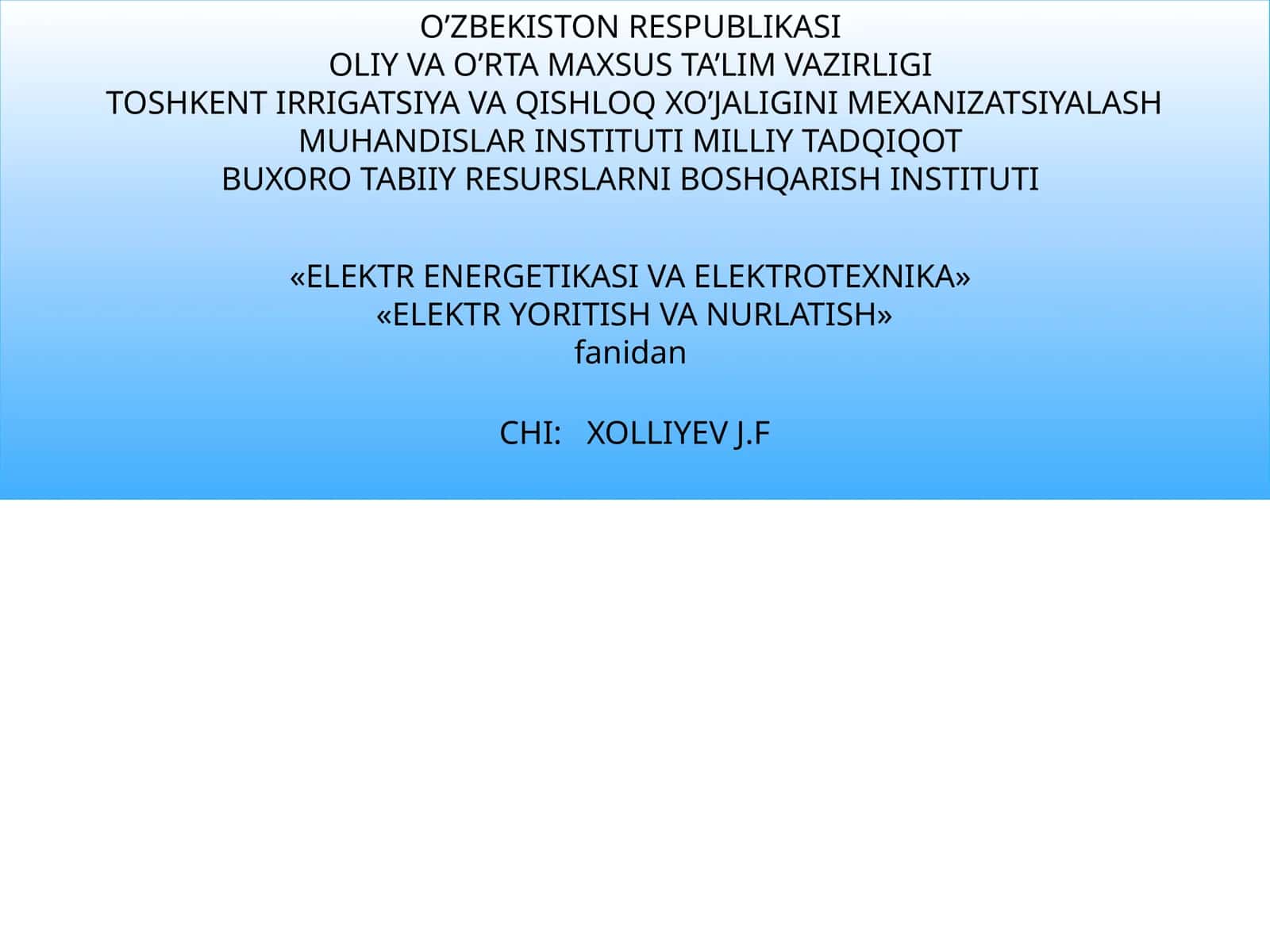 OPTIK NURLARNING FOTOBIOLOGIK TA’SIRLARI 1