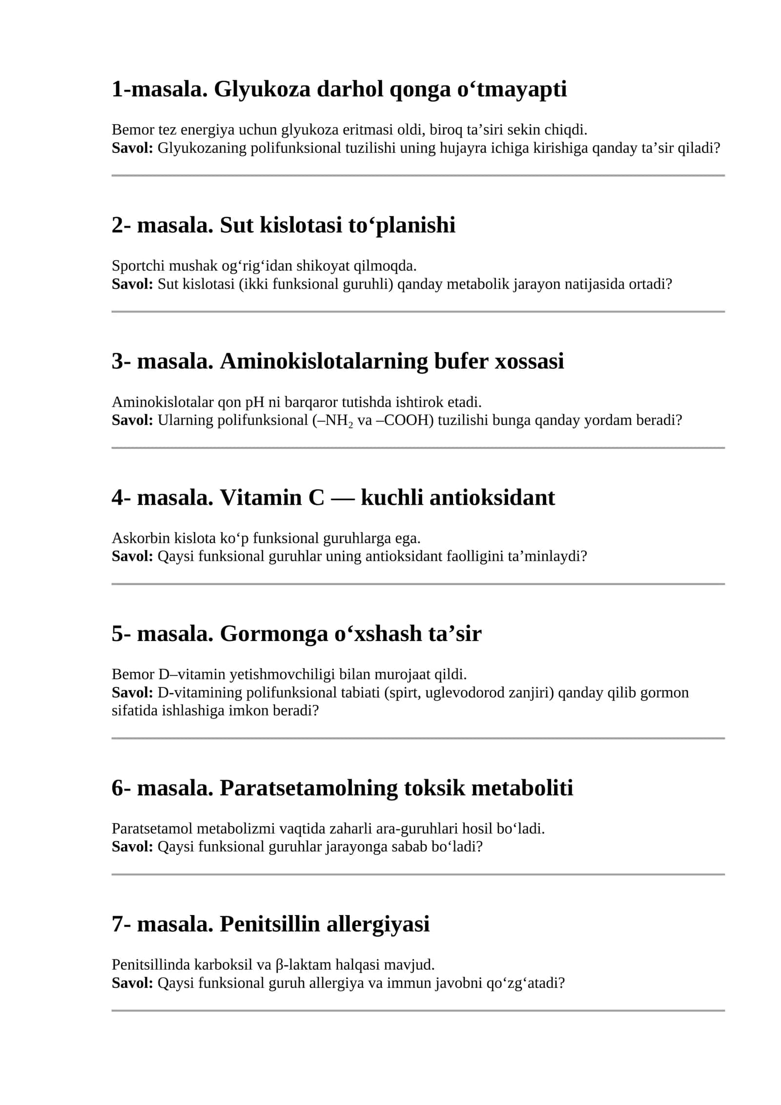 Glükoza va sut kislotasi 1