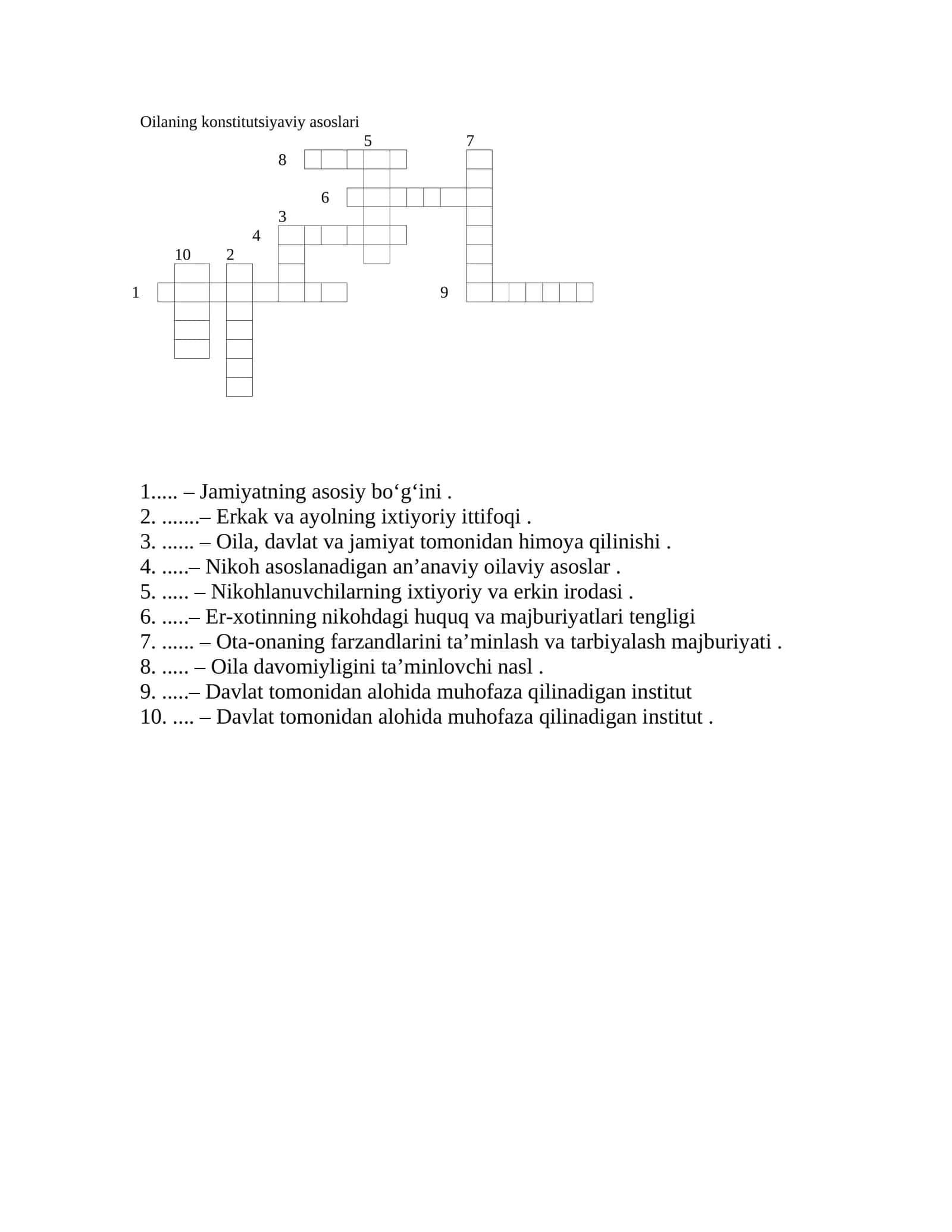 Oilaning konstitutsiyaviy asoslari 1