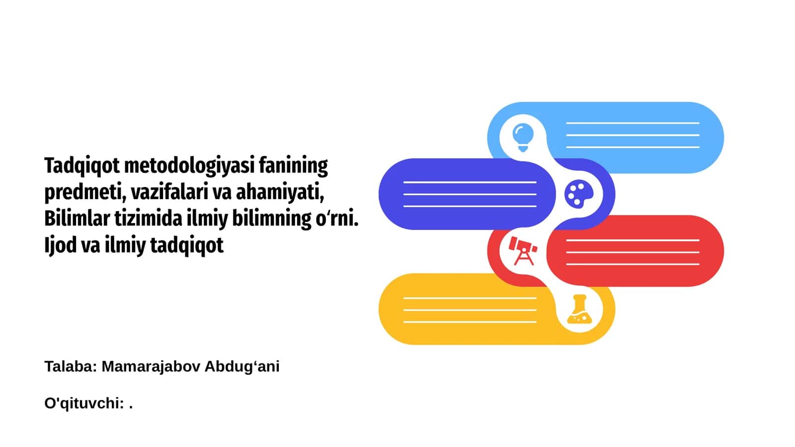 Tadqiqot Metodologiyasi Fanining Predmeti 1