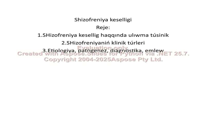 Shizofreniya keselligi 1