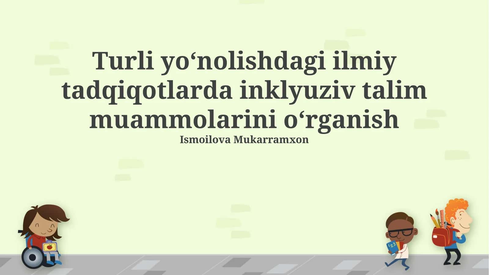 Sotsiologiya va inklyuziv ta'lim 1