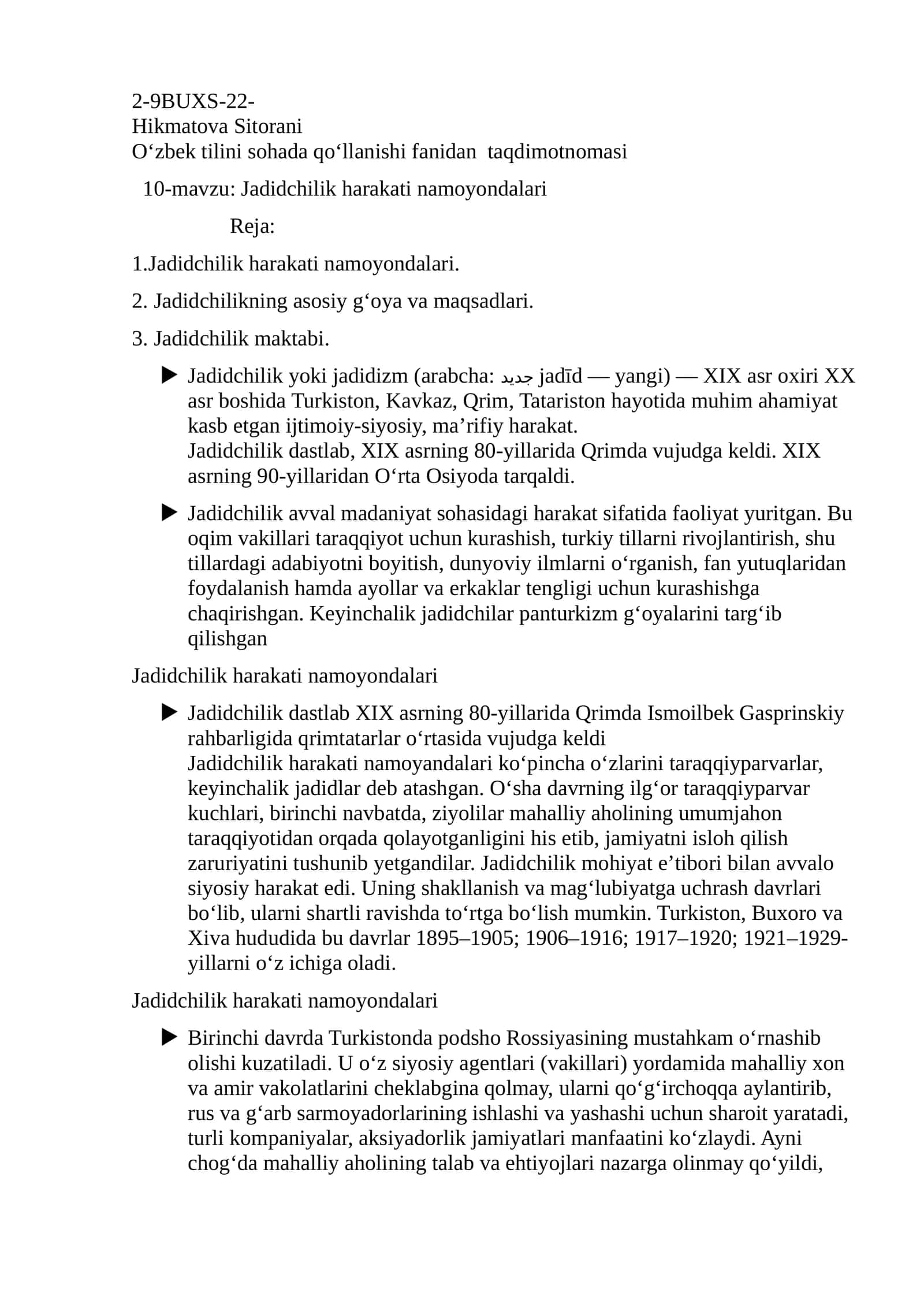 Jadidchilik harakati namoyondalari 1