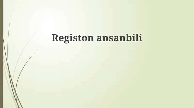 Registon ansambli 1