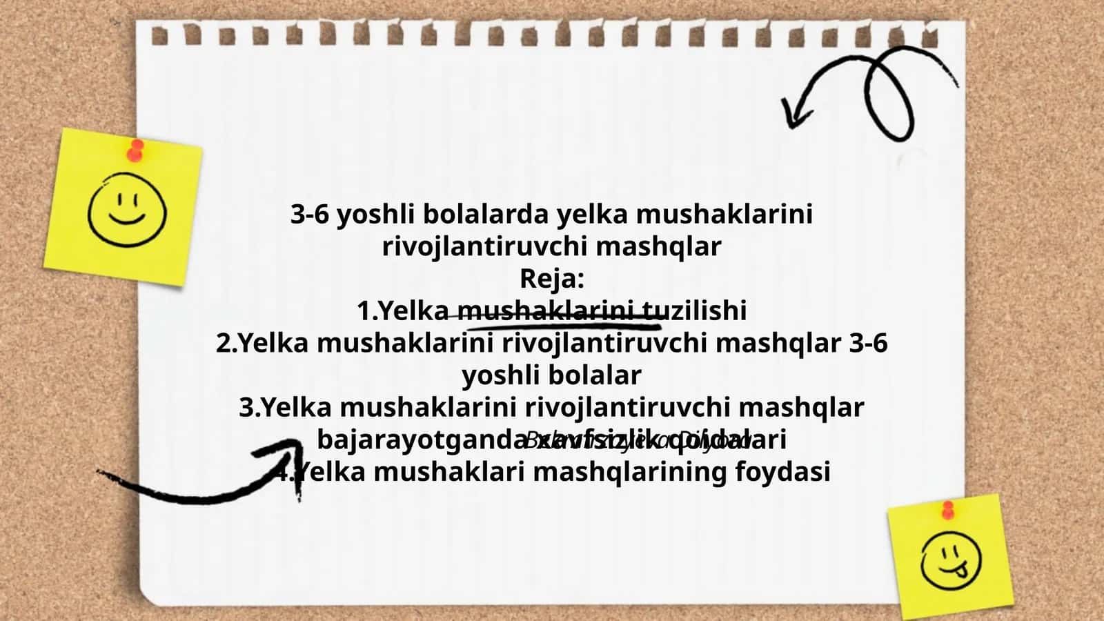 Yelka mushaklarini rivojlantiruvchi mashqlar 3-6 yoshli bolalar 1
