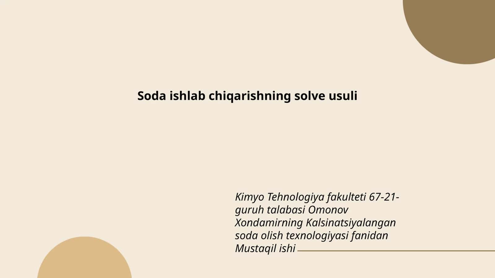 Kalsinatsiyalangan soda olish texnologiyasi 1