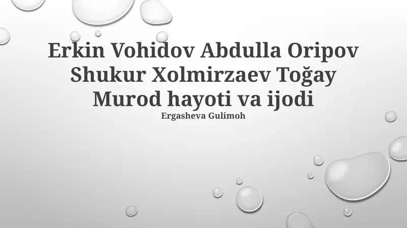 She'riyat Saroyi, Ijodkorlik Qirralari, Hayot va Ijodi 1