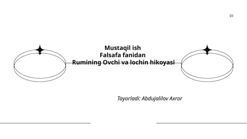 Rumining Ovchi va lochin hikoyasi 1