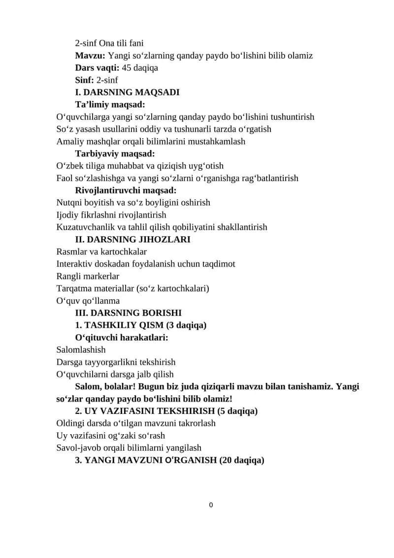 2-sinf Ona tili fani 1