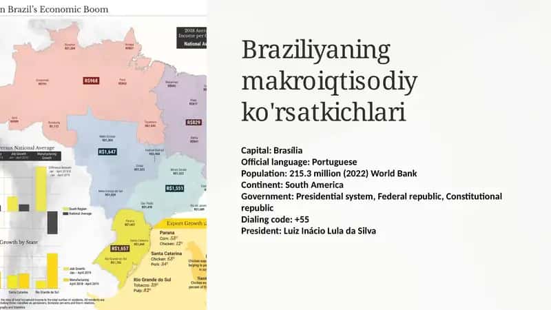 Braziliyaning makroiqtisodiy ko'rsatkichlari 1