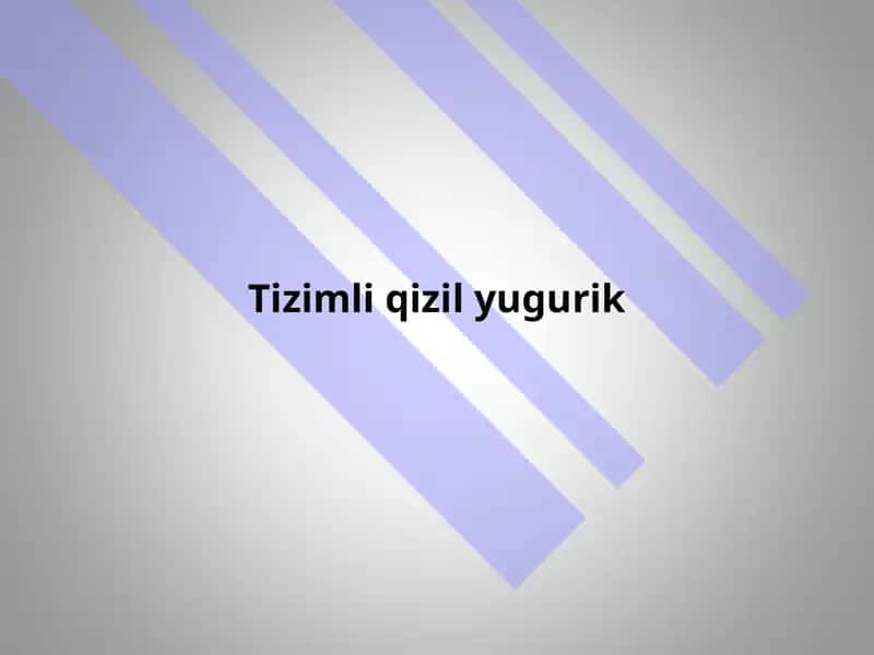 Tizimli qizil yugurik 1