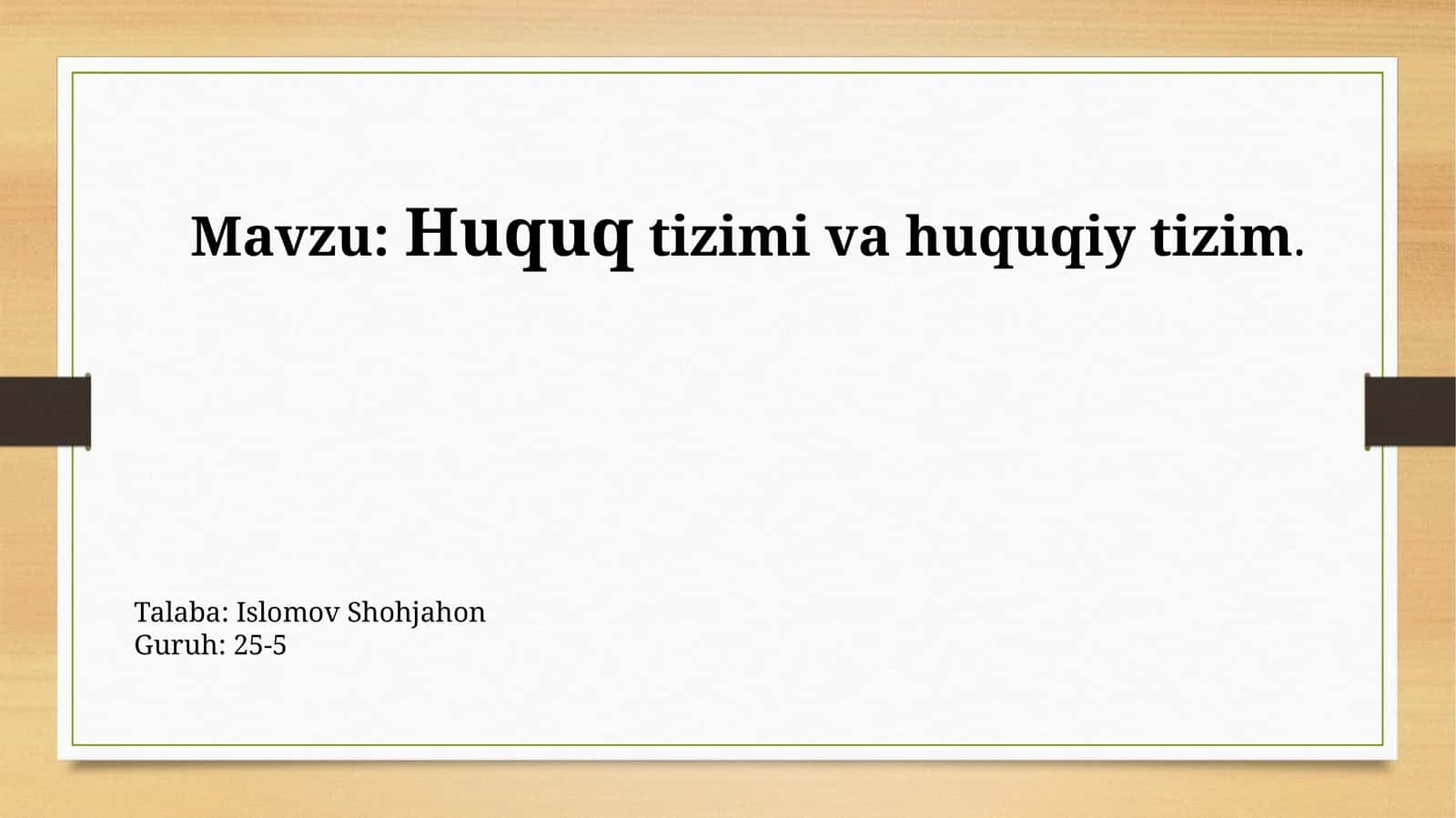 Davlat huquq nazariyasi 1