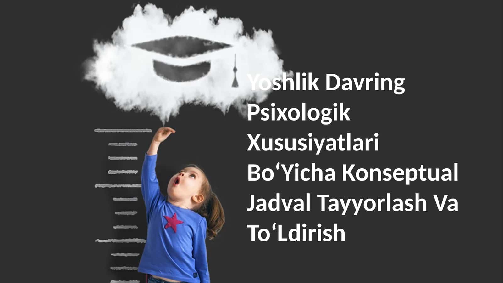 Yoshlik Davring Psixologik Xususiyatlari BoʻYicha Konseptual Jadval Tayyorlash Va ToʻLdirish 1