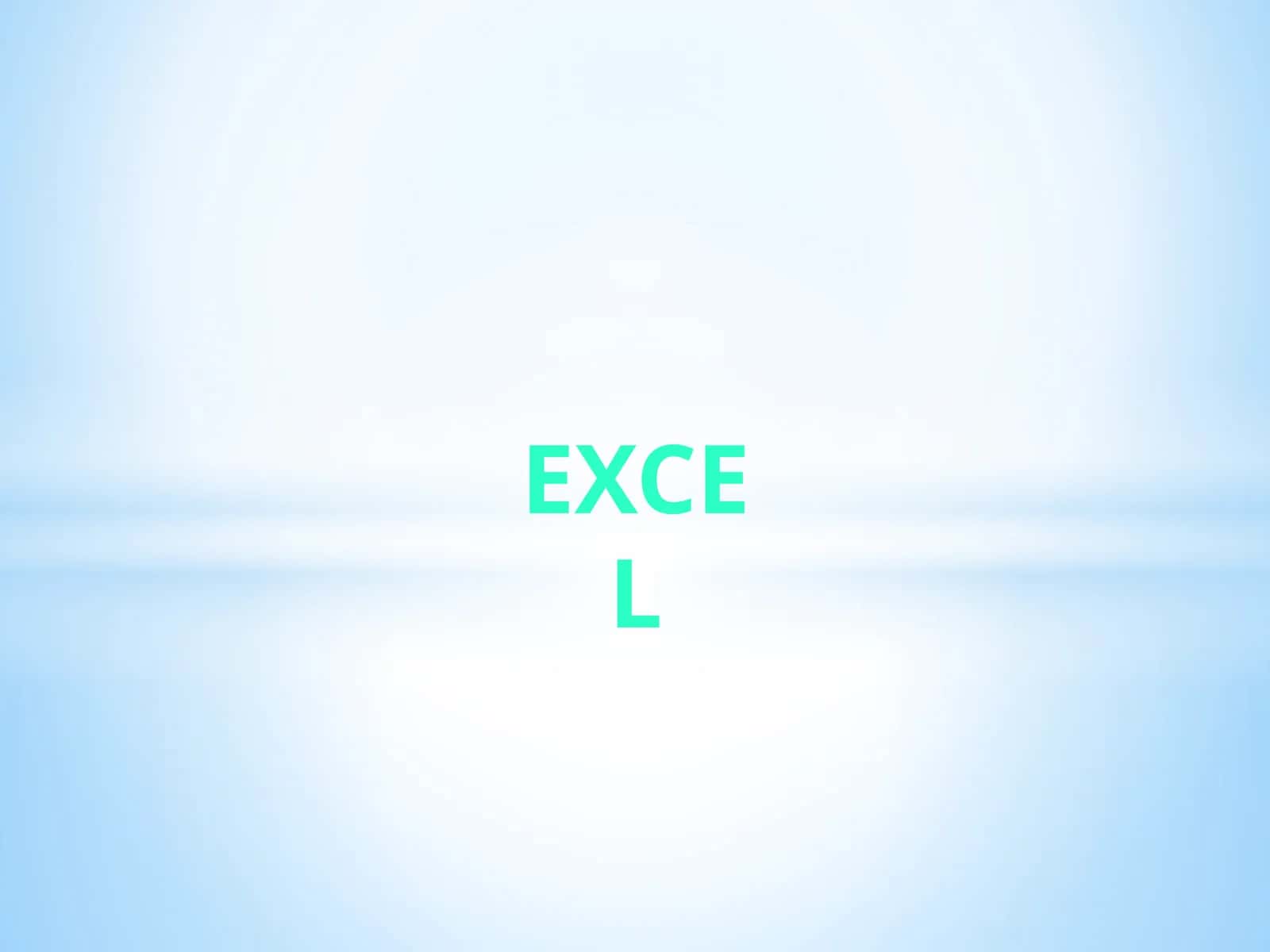 Excel 1