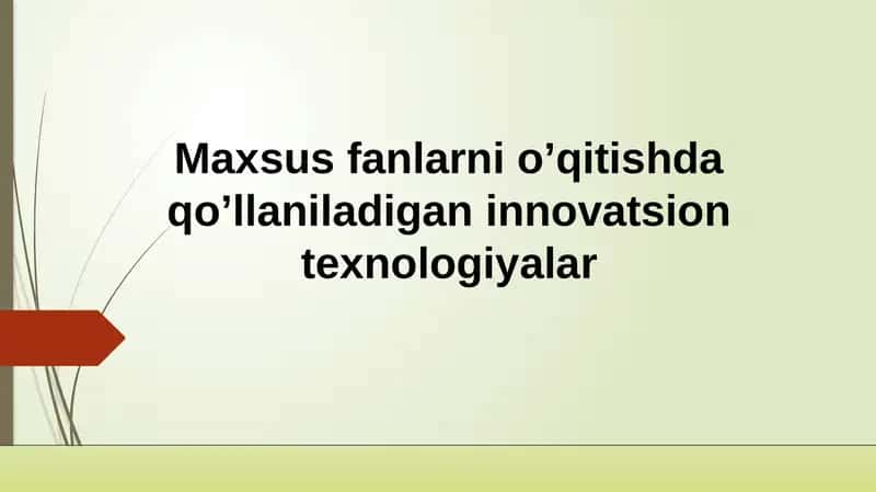 Innovatsion Ta'lim Texnologiyasi 1