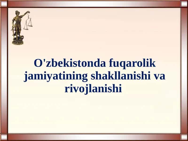 O'zbekistonda fuqarolik jamiyatining shakllanishi va rivojlanishi 1