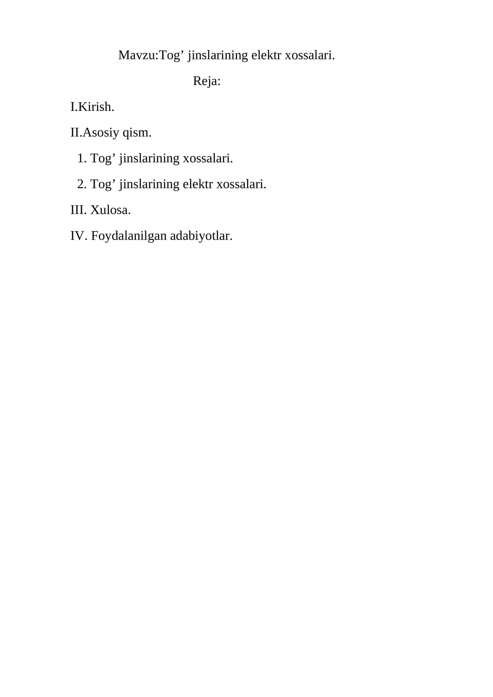 Tog’ jinslarining elektr xossalari 1
