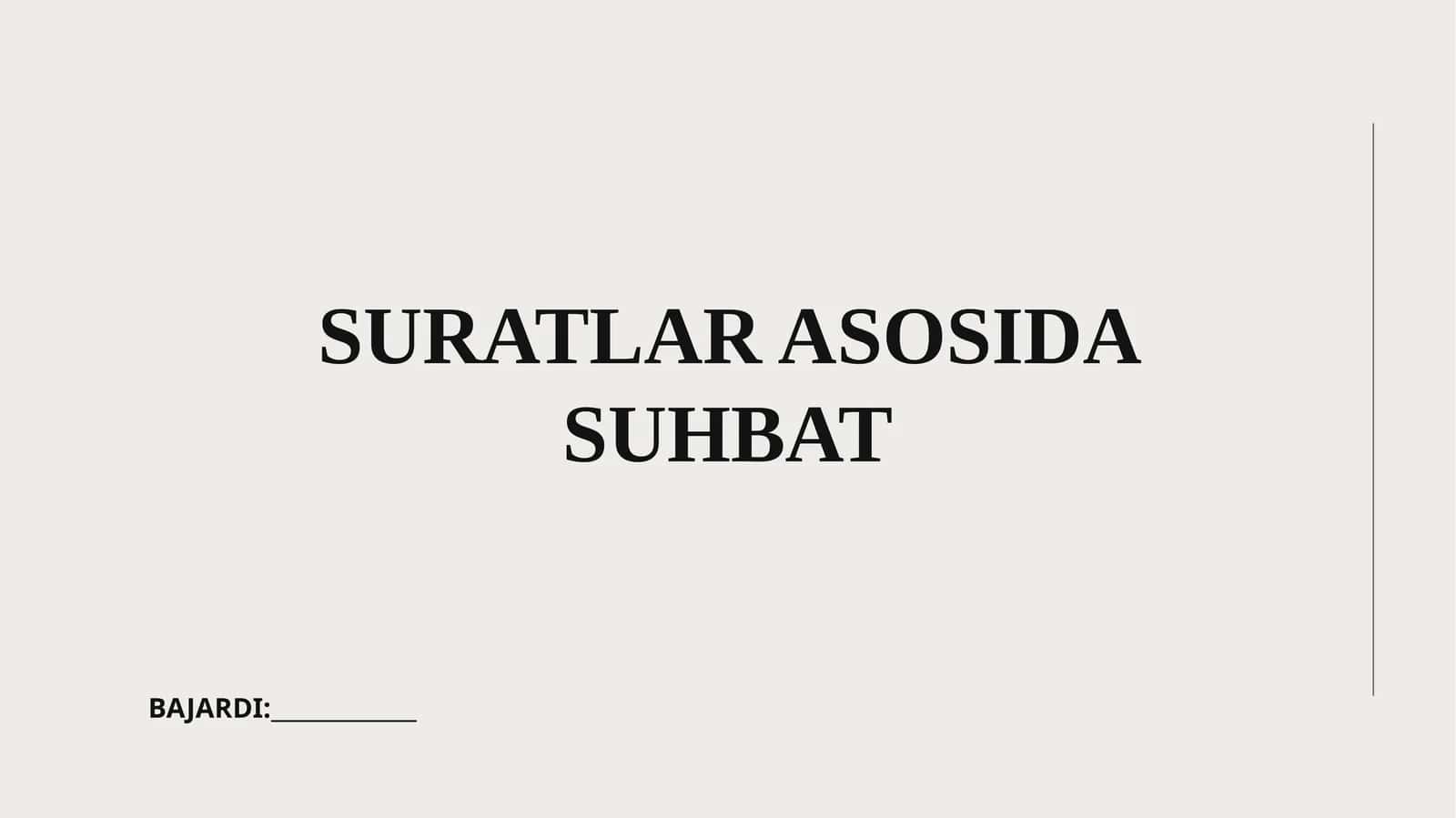 Suratlar asosida suhbat 1