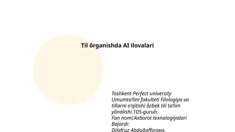 Axborot texnalogiyalari 1
