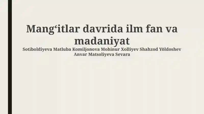 Mangʻit davri meʼmorchiligi