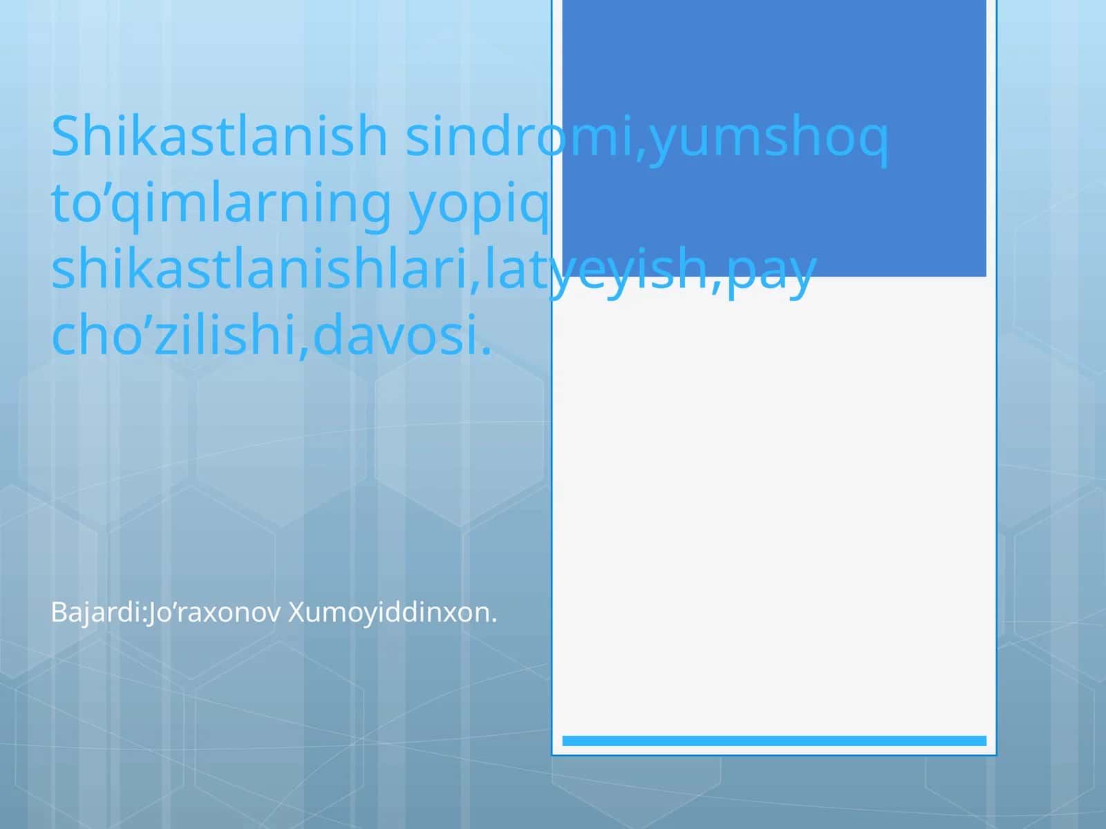 Shikastlanish sindromi 1