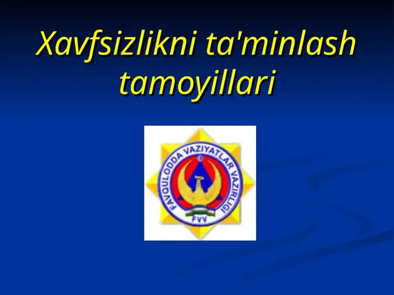 Xavfsizlikni ta'minlash tamoyillari 1