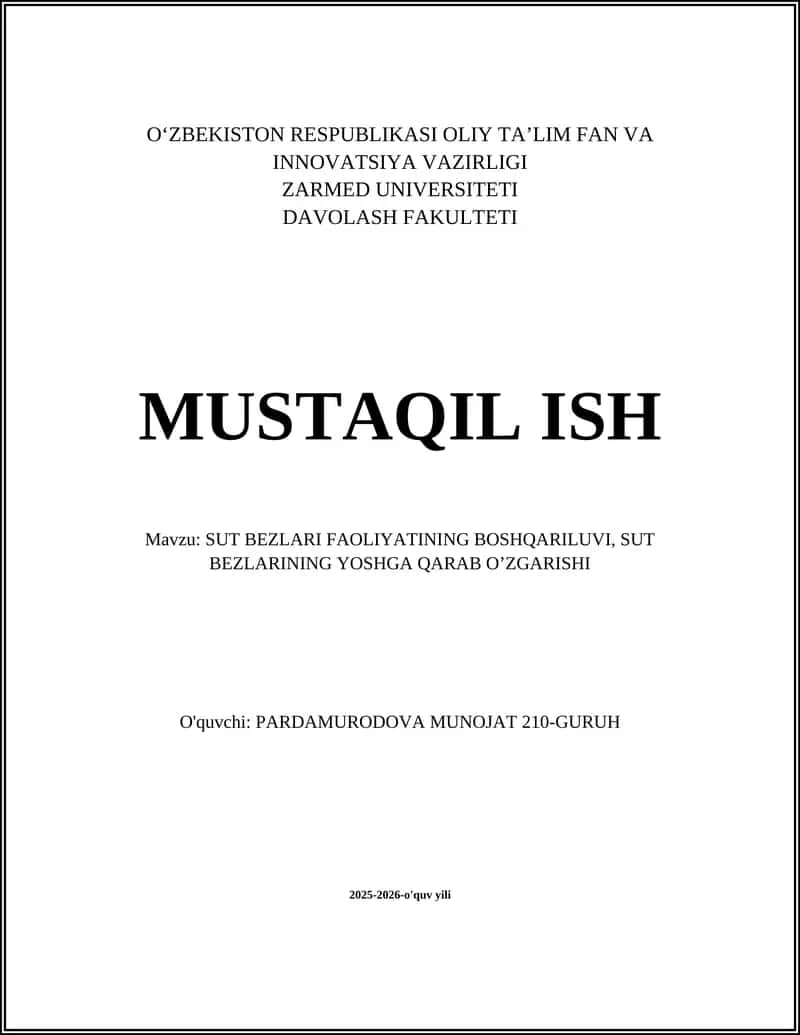 SUT BEZLARI FAOLIYATINING BOSHQARILUVI 1