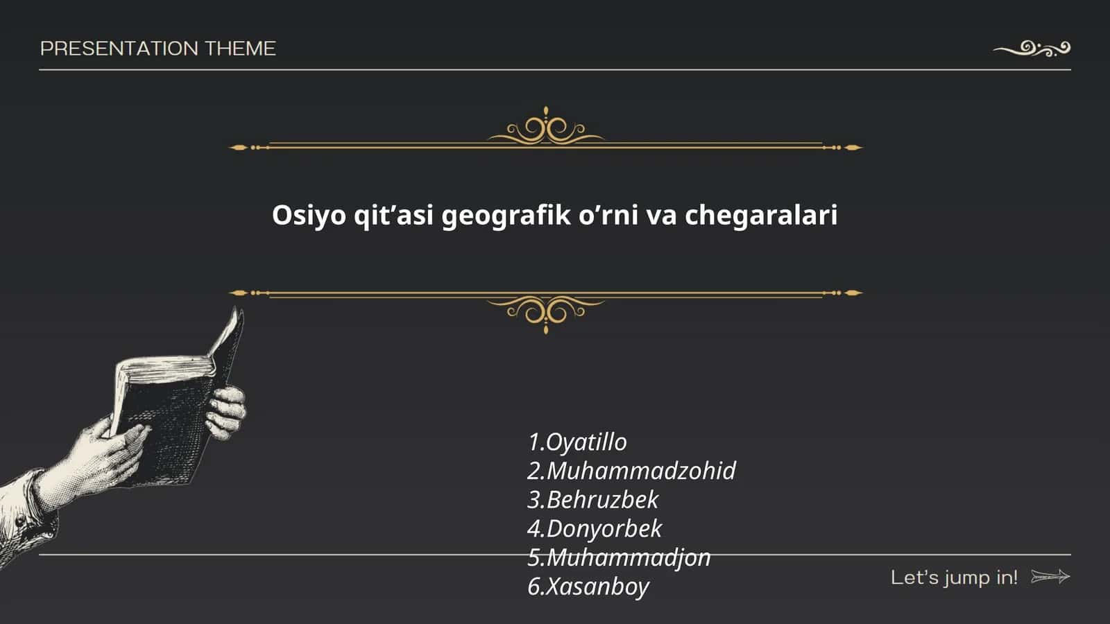 Osiyo qitʼasi geografik oʼrni va chegaralari 1