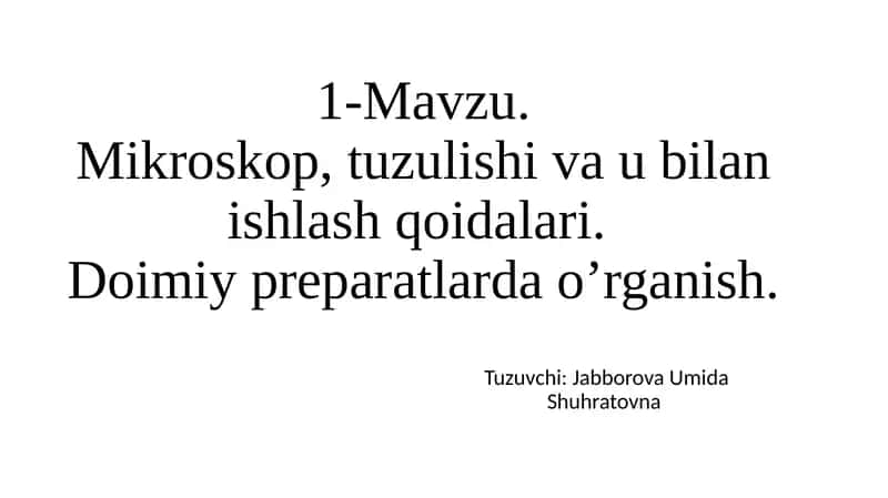 Mikroskop 1