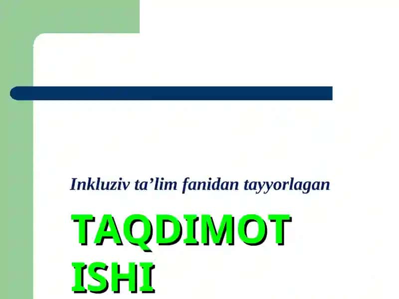 Alohida yordamga muhtoj bolani samarali inklyuziyasi uchun tashqi sharoitlari