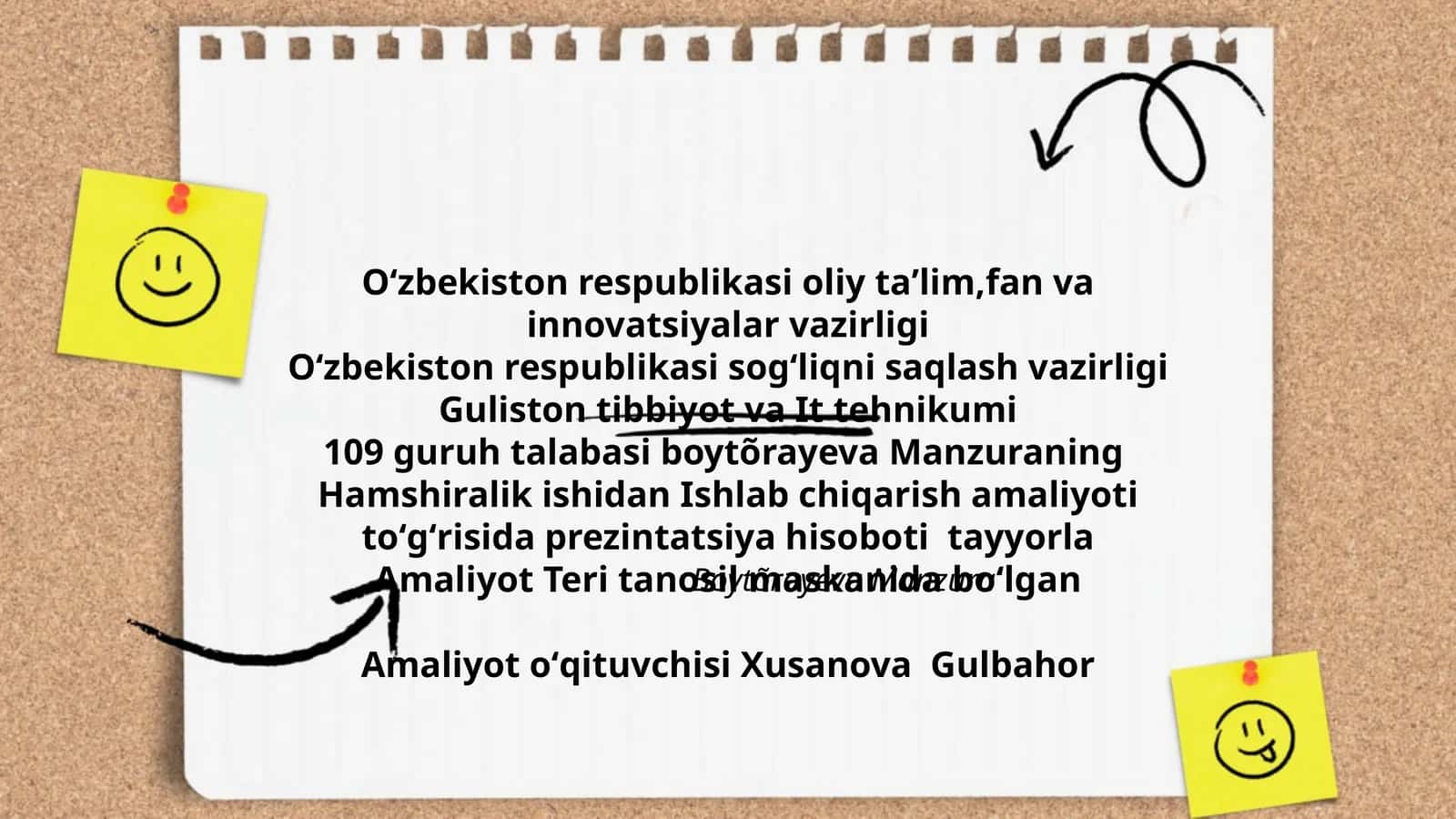 Hamshiralik ishi Ishlab chiqarish amaliyoti prezintatsiya 1